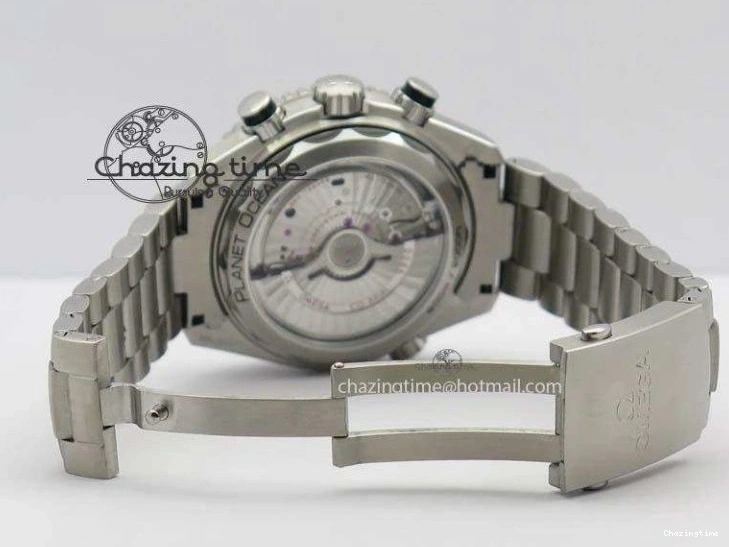 1223 Planet Ocean Master Chronometer Chrono SS OM 1:1 Best Edition Gray Dial On SS Bracelet A Reliable 8180